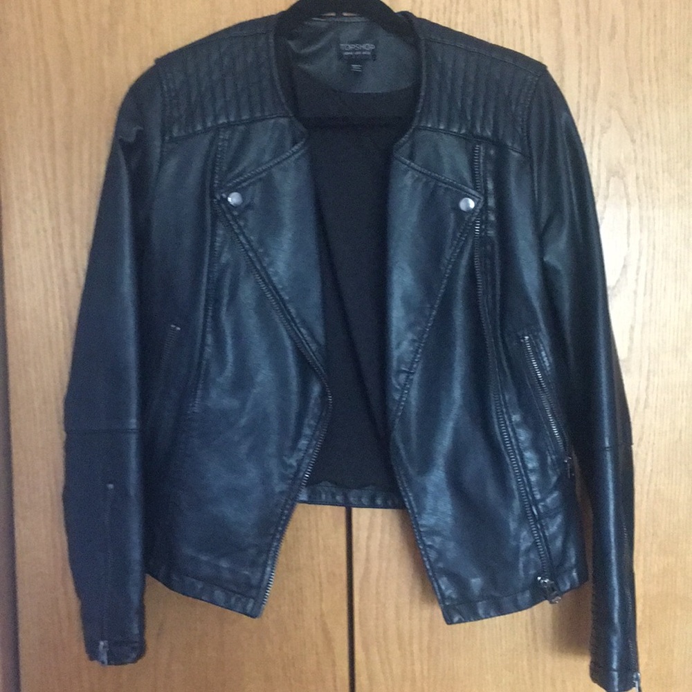 Topshop Faux leather jacket